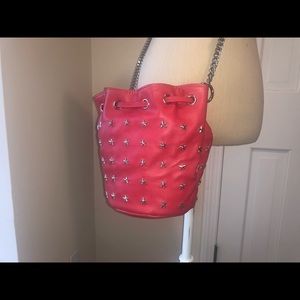 Mango Star Studded Crossbody Bucket Bag